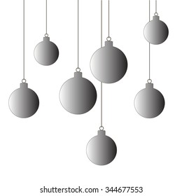 Christmas ball. Vector isolated on white