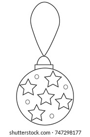 christmas ball vector outline