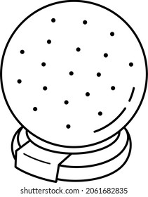 Christmas ball. Vector outline icon.