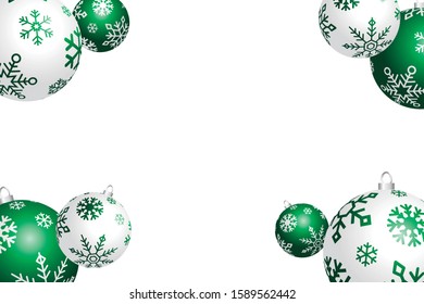 Christmas Ball Vector With Snow Pattern Ornament