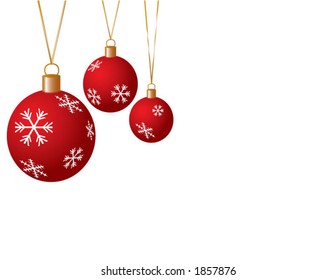 Christmas Ball Vector with Snowflakes