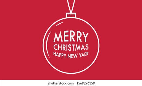 Christmas ball vector. Christmas ball tag. symbol.