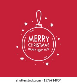 Christmas ball vector. Christmas ball tag. symbol.