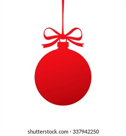 Christmas ball. Vector template symbol