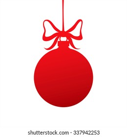Christmas ball. Vector template symbol