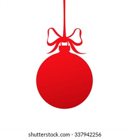Christmas ball. Vector template symbol