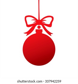 Christmas ball. Vector template symbol