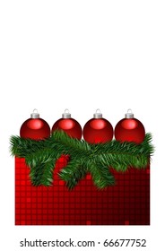 christmas ball vector. christmas tree branches