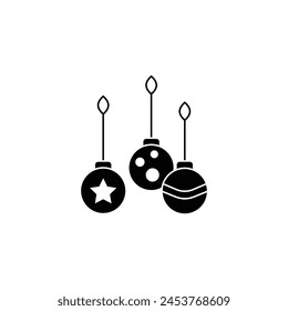christmas ball vector type icon