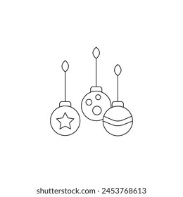christmas ball vector type icon