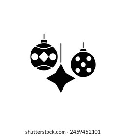 christmas ball vector type icon