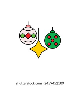 bola de navidad Vector tipo icono