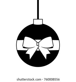 christmas ball wrapped ribbon bow decoration
