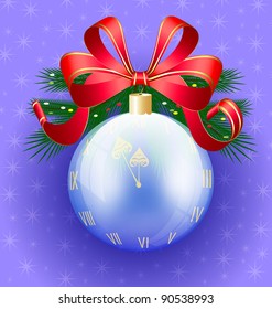 Christmas ball-clock