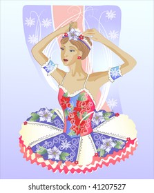 Christmas Ballerina with Snowflakes