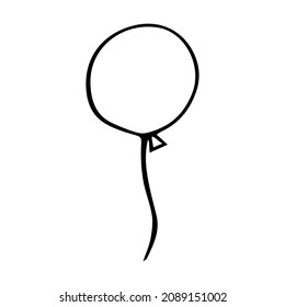 Christmas ballon doodle illustration hand drawn style