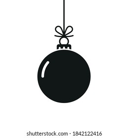 Christmas balloon icon. Simple vector illustration on a white background.