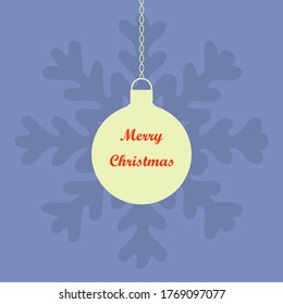 Christmas balloon on a blue background. Merry Christmas and Happy New Year background 2