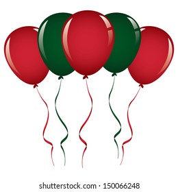 christmas balloon ribbon