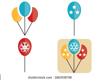 Christmas balloon vectors for decoration