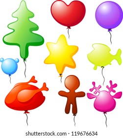 christmas balloons - speech bubble
