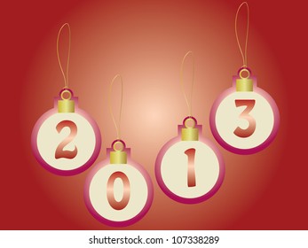 Christmas balls with 2013
