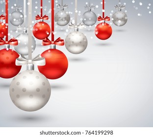 Christmas Balls Abstract Background