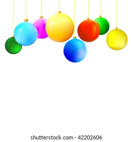 Christmas balls. An abstract New Year's background.