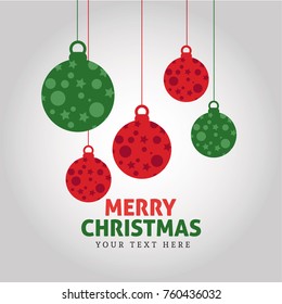 Christmas Balls Background Greeting
