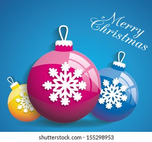 fondo de bolas de Navidad sombra larga