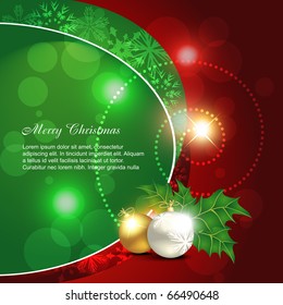 christmas balls background with space for your text