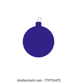  christmas balls. blue icon