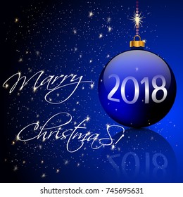 Christmas balls and candle light, snow, background