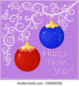 Christmas balls card