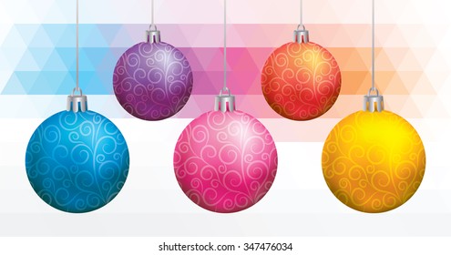 Christmas balls colored