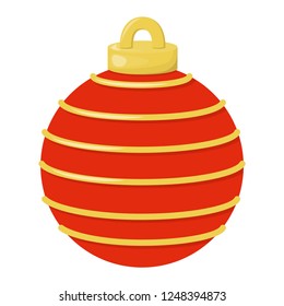 Christmas balls colorful xmas decoration winter holiday shiny decorative sphere vector illustration. Traditional glass fir pine tree toys.