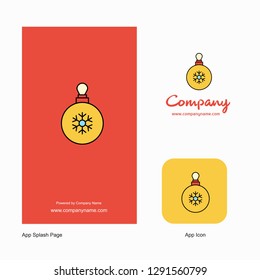 Christmas balls Company Logo App Icon and Splash Page Design. Creative Business App Design Elements