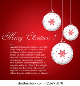 Christmas balls - cut the paper vector