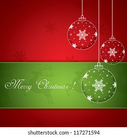 Christmas balls - cut the paper vector