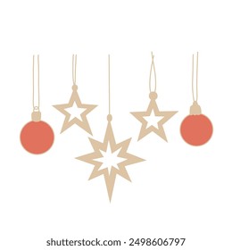 christmas balls decoration icon flat design