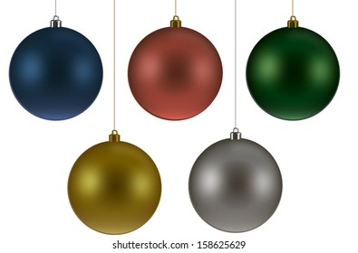 Christmas balls decorations vector