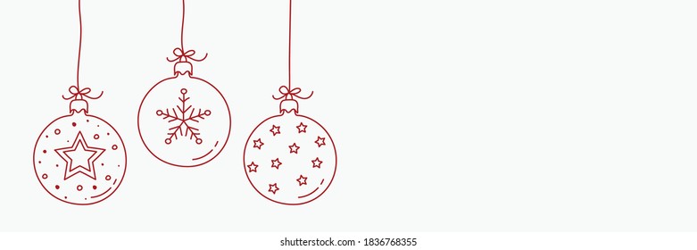 Christmas balls with decorations. Vector