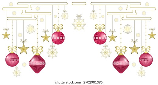 Weihnachtsbälle und Dekorationen Vektor eps