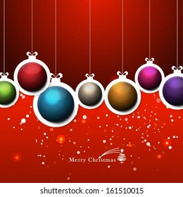 Christmas Balls Design Background