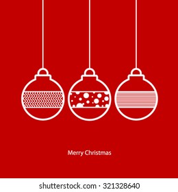 Christmas Balls Design Modern Background