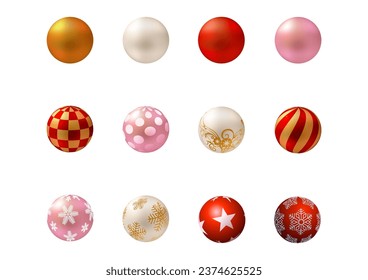 gráfico vectorial de diseño de bolas de Navidad