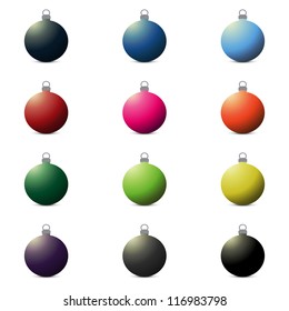 Christmas balls in different colors