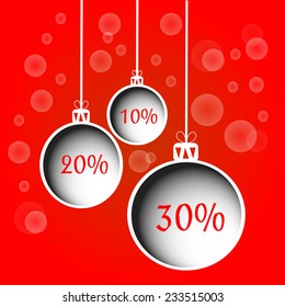 christmas balls for discount. vector