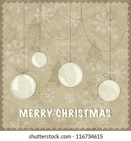 Christmas balls - eps10 vector greeting card