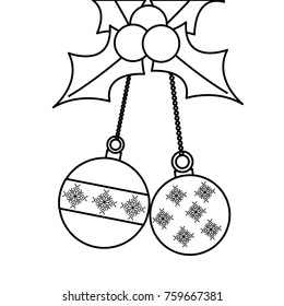 christmas balls evergreen decorative elements